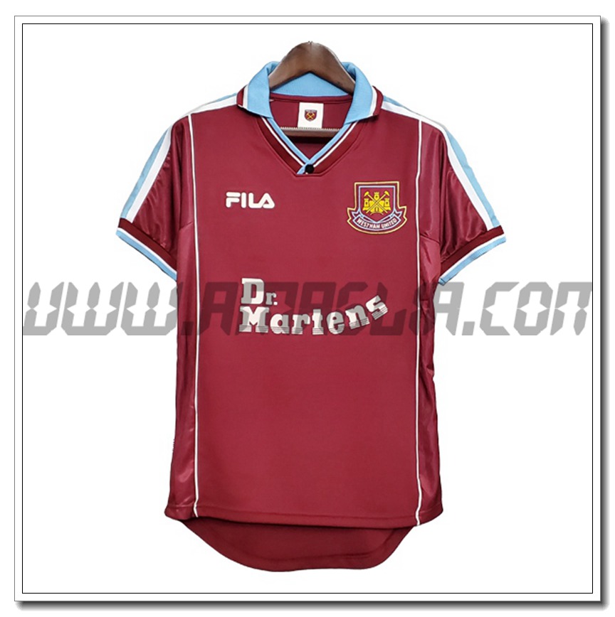 Maglia Calcio West Ham Retro Prima 1999/2001