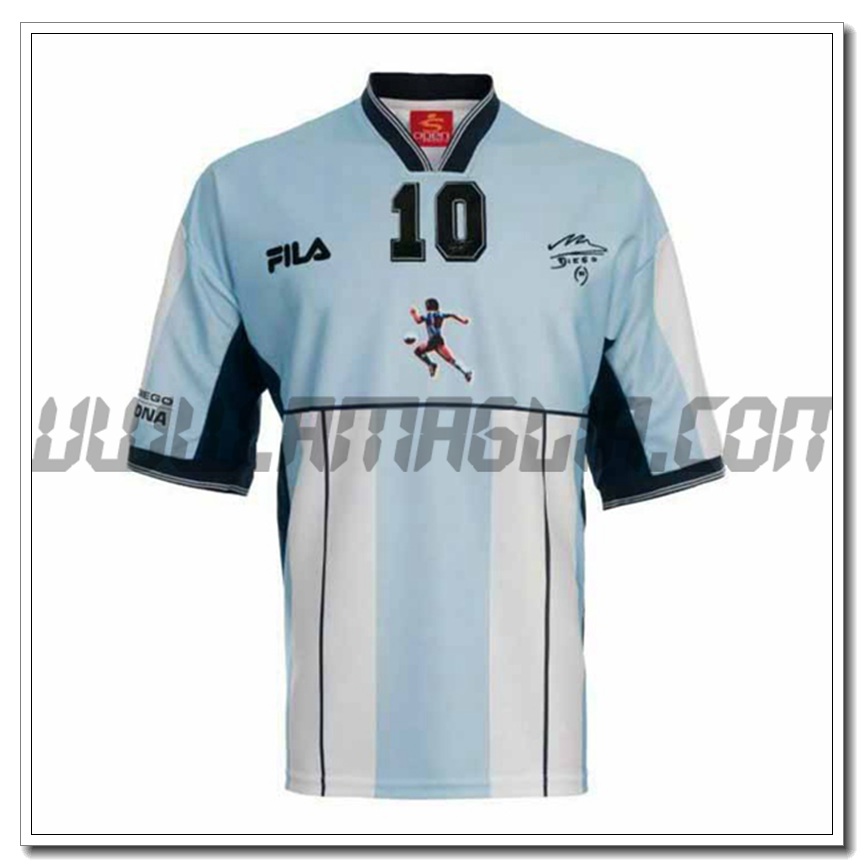 Maglia Calcio Argentina Retro 10 Maradona 2001
