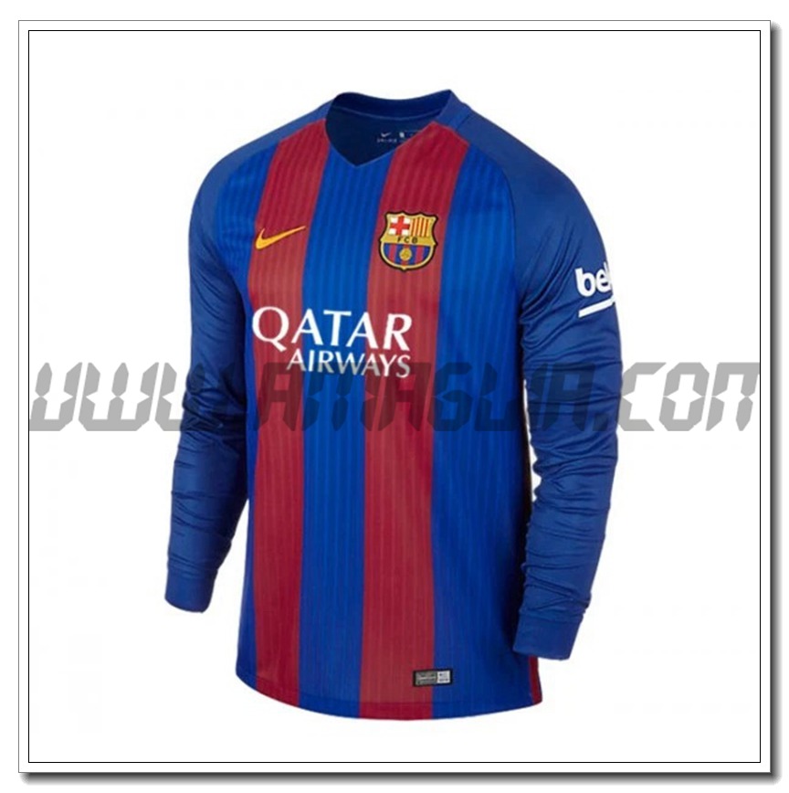 Maglia Calcio FC Barcellona Retro Prima Manica Lunga 2016/2017