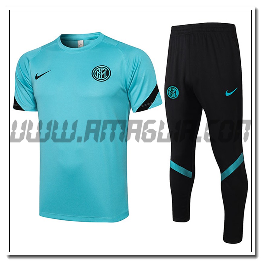 Kit Maglia Polo Inter Milan + Pantaloni Blu 2021 2022