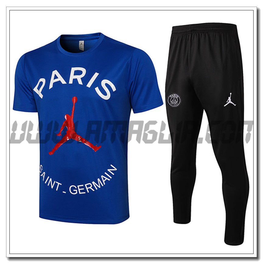 Kit Maglia Polo Jordan PSG + Pantaloni Blu 2021 2022