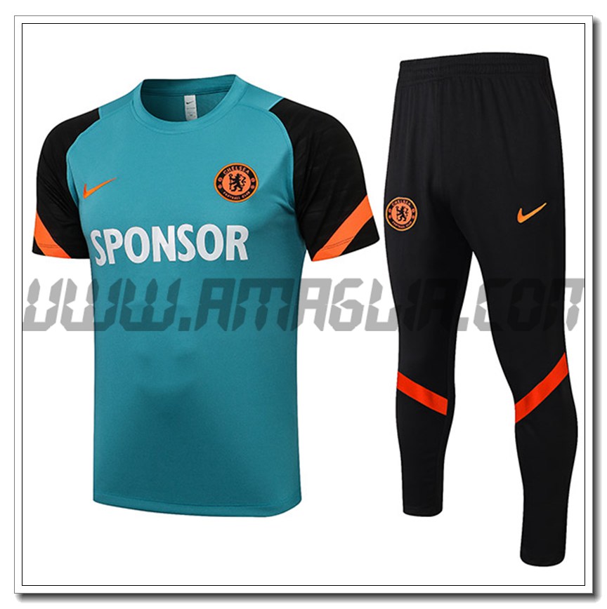 Kit Maglia Polo FC Chelsea + Pantaloni Verde 2021 2022
