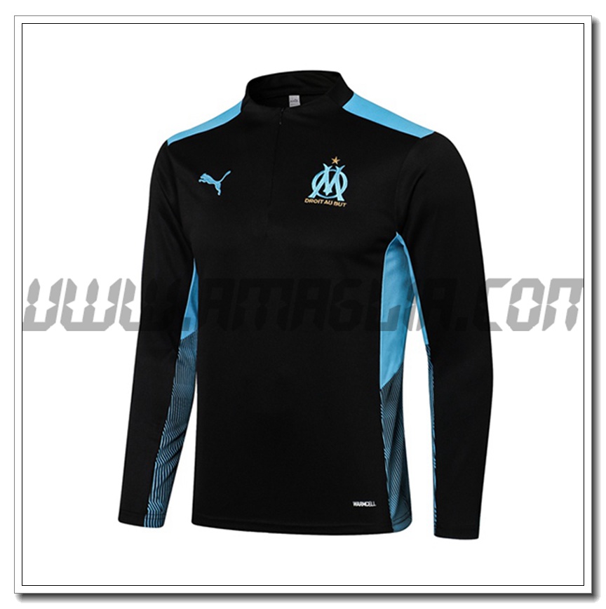 Felpa Allenamento Marsiglia OM Nero/Bleu 2021 2022