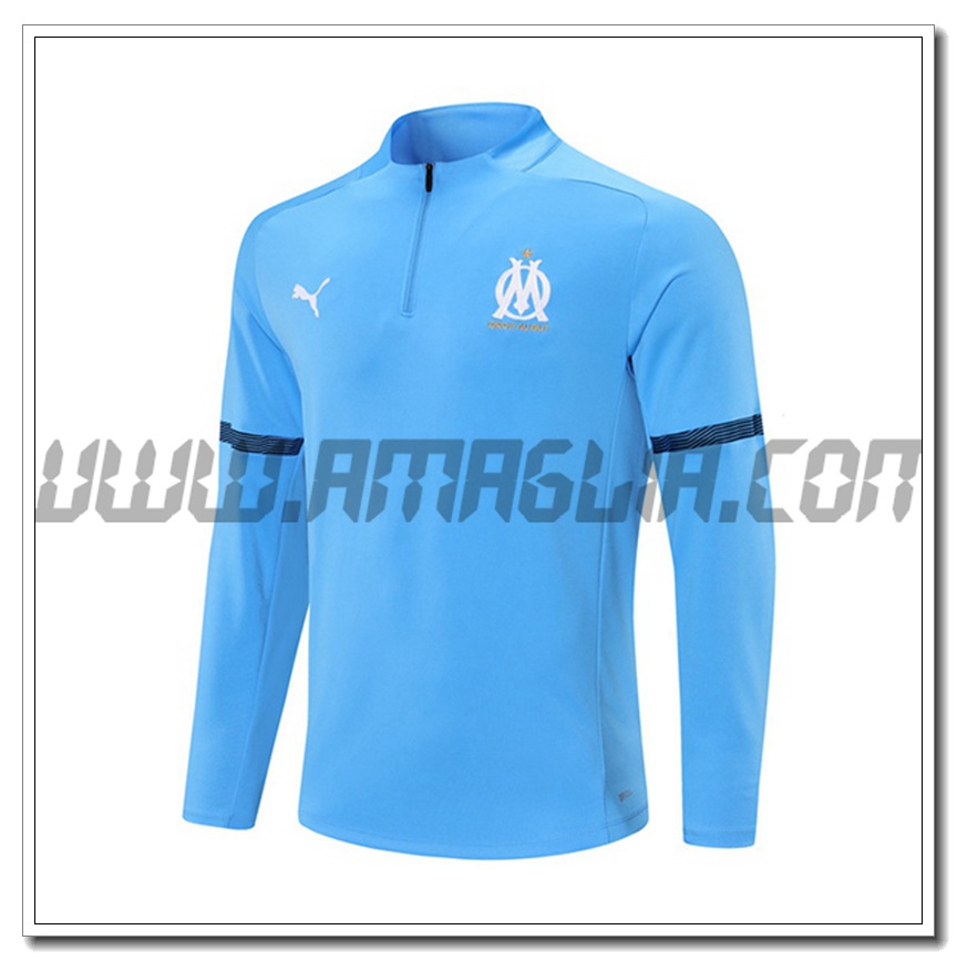 Felpa Allenamento Marsiglia OM Blu/Nero 2021 2022 -01