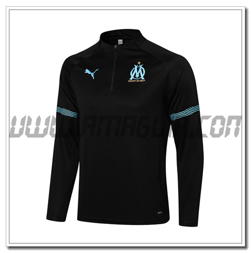 Felpa Allenamento Marsiglia OM Nero/Bleu 2021 2022 -02