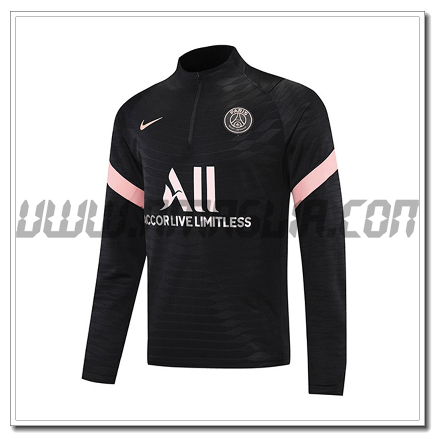 Felpa Allenamento Jordan PSG Rosa/Nero 2021 2022