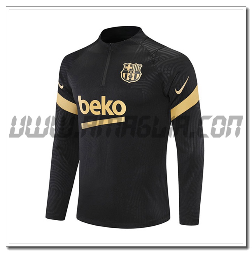 Felpa Allenamento FC Barcellona Nero/Giallo 2021 2022