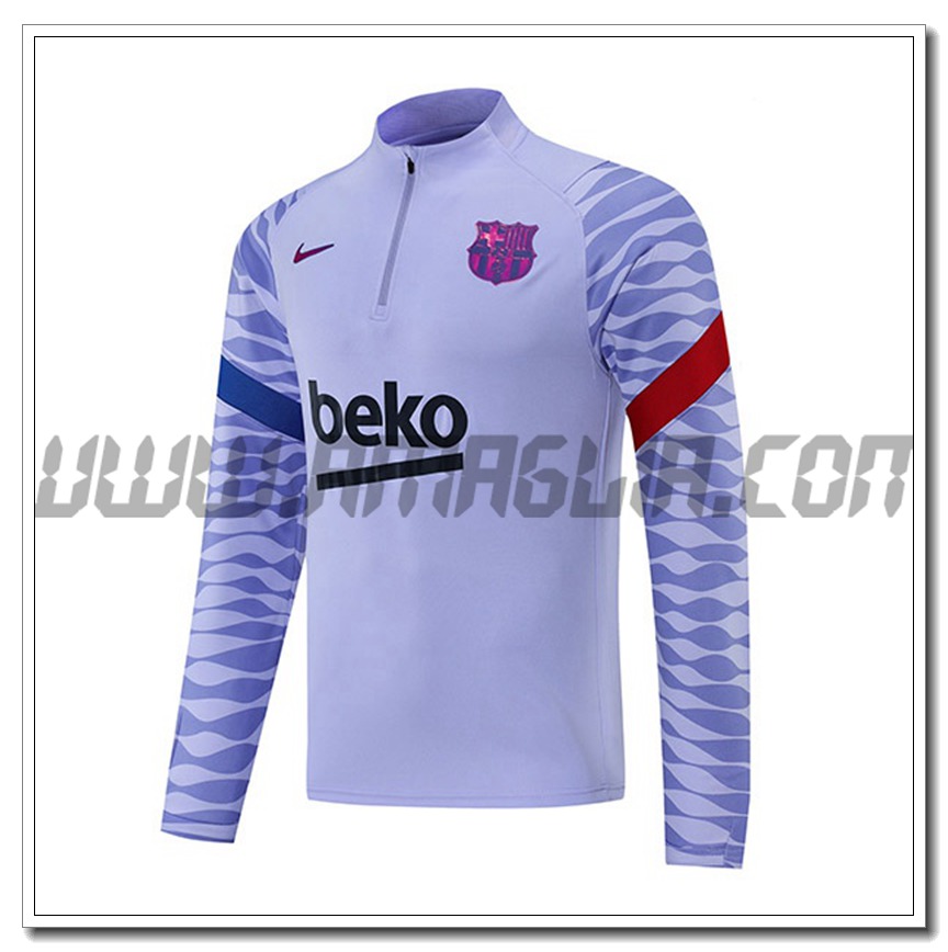 Felpa Allenamento FC Barcellona Viola 2021 2022
