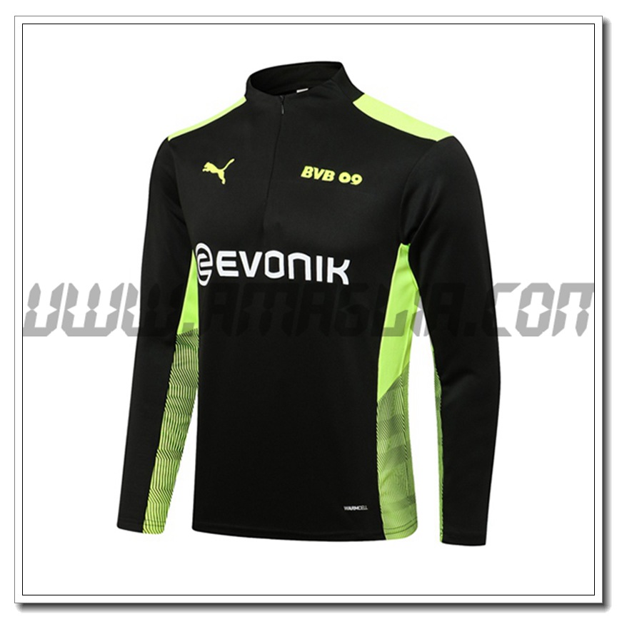 Felpa Allenamento Dortmund BVB Nero/Verde 2021 2022