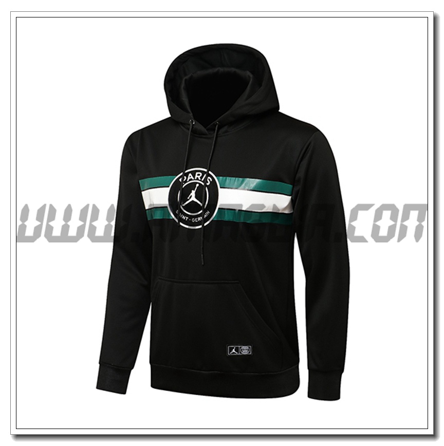 Felpa a Capuche Jordan PSG Nero/Verde/Bianco 2021 2022