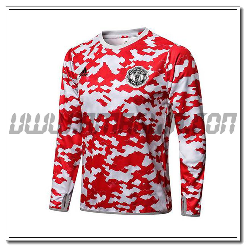 Felpa Allenamento Manchester United Rosso/Bianco 2021 2022