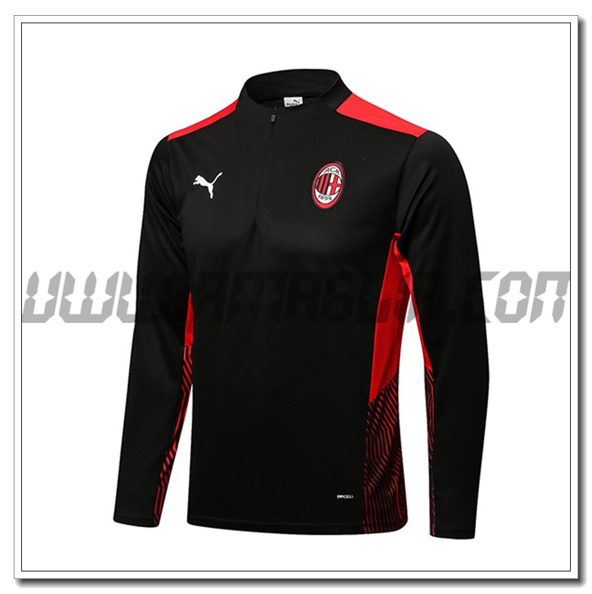 Felpa Allenamento AC Milan Nero/Rosso 2021 2022