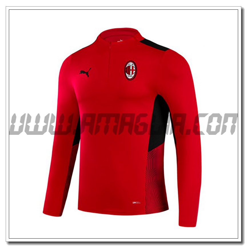 Felpa Allenamento AC Milan Rosso/Nero 2021 2022