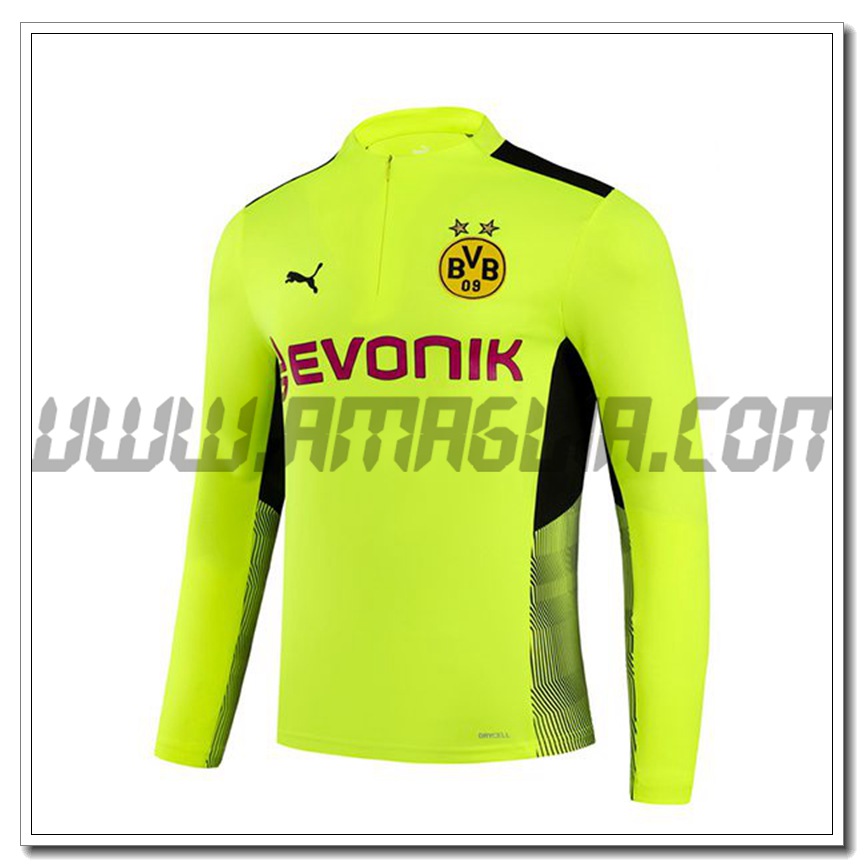 Felpa Allenamento Dortmund BVB Verde/Nero 2021 2022