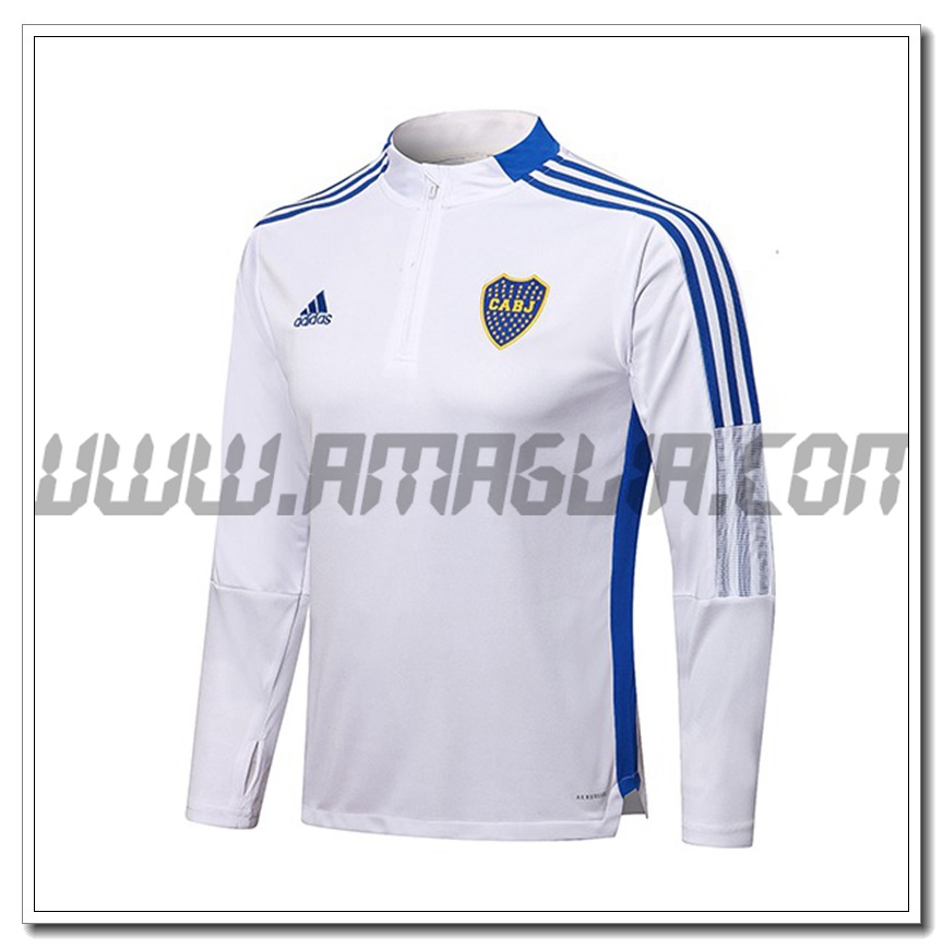 Felpa Allenamento Boca JuNeros Bianco/Blu 2021 2022