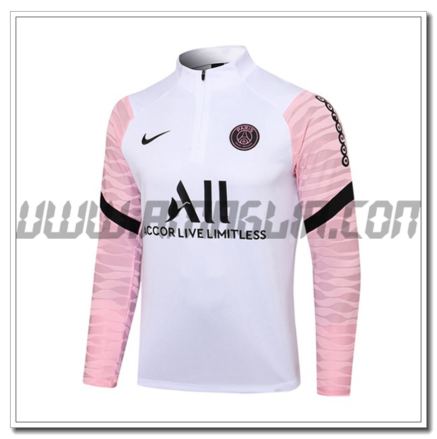 Felpa Allenamento Jordan PSG Rosa/Bianco 2021 2022