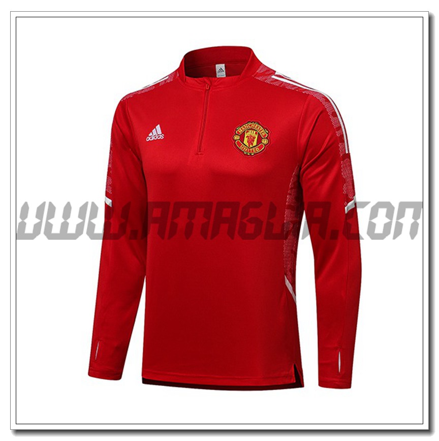 Felpa Allenamento Manchester United Rosso/Bianco 2021 2022
