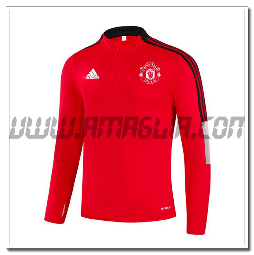 Felpa Allenamento Manchester United Rosso/Nero 2021 2022