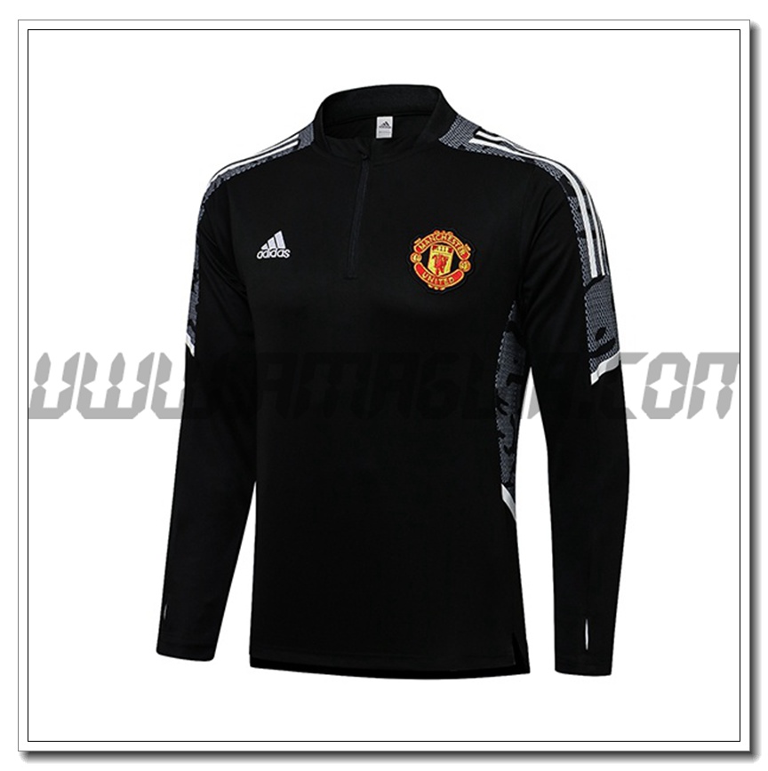 Felpa Allenamento Manchester United Nero/Bianco 2021 2022