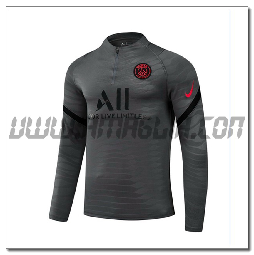 Felpa Allenamento Jordan PSG Grigio 2021 2022