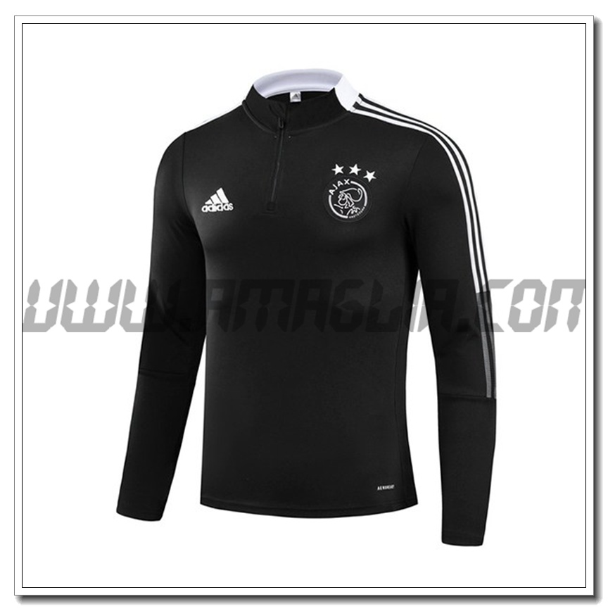 Felpa Allenamento AFC Ajax Nero/Bianco 2021 2022