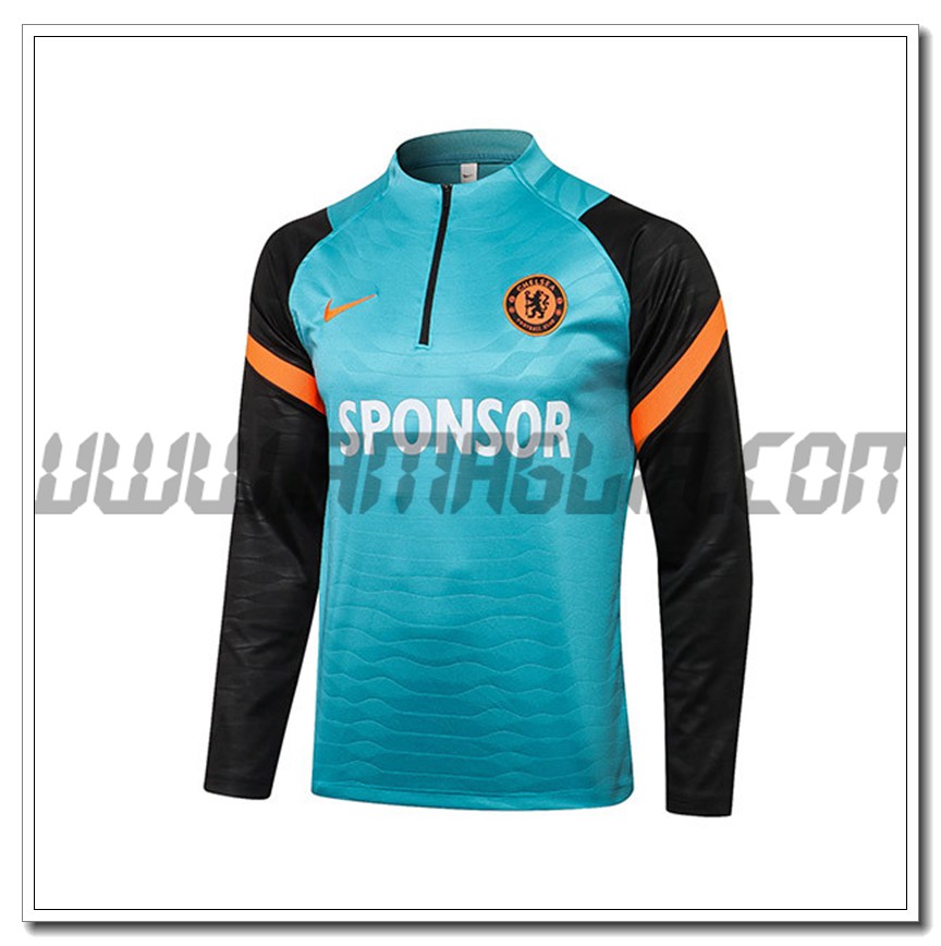 Felpa Allenamento FC Chelsea Nero/Blu 2021 2022