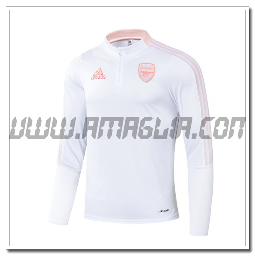 Felpa Allenamento Arsenal Bianco 2021 2022