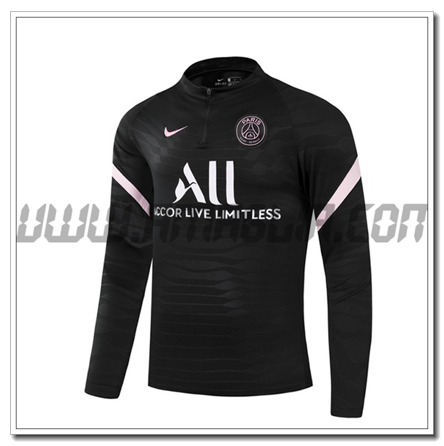 Felpa Allenamento Jordan PSG Nero Versione Giocatore 2021 2022