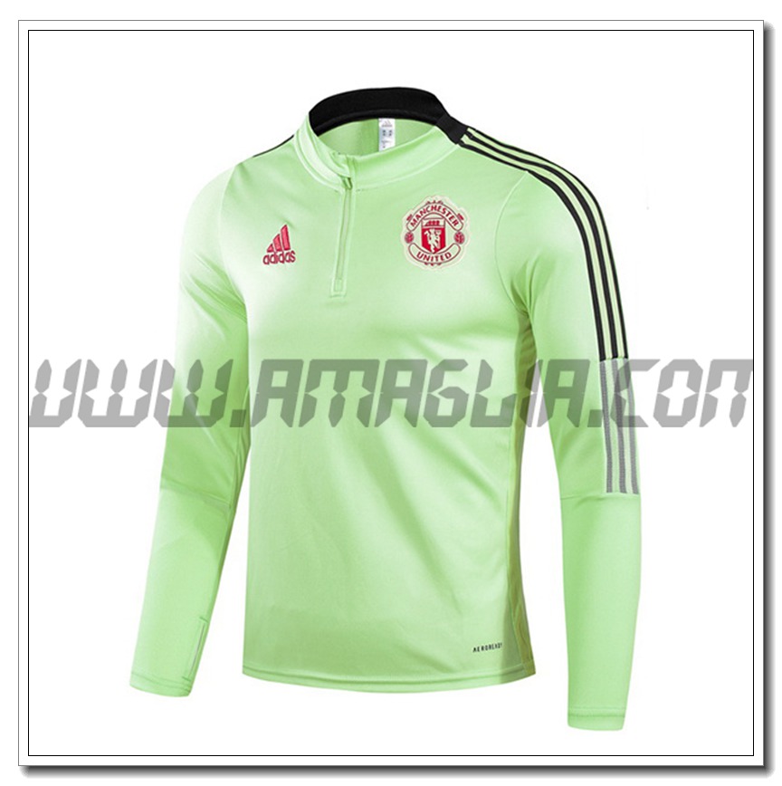 Felpa Allenamento Manchester United Verde 2021 2022