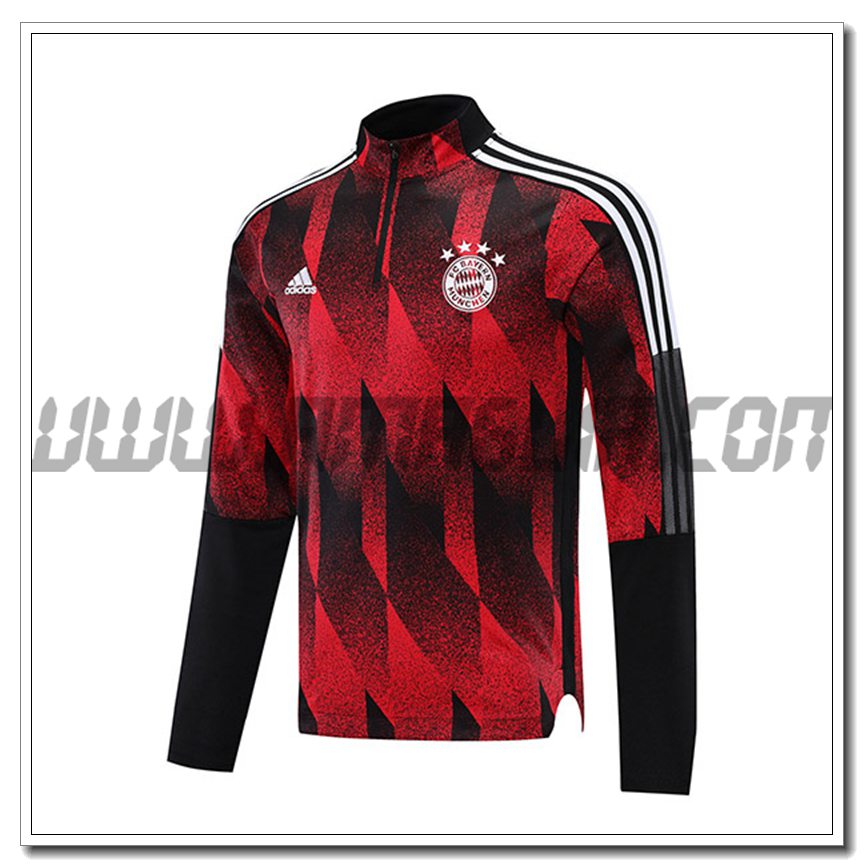 Felpa Allenamento Bayern Monaco Rosso/Nero 2021 2022