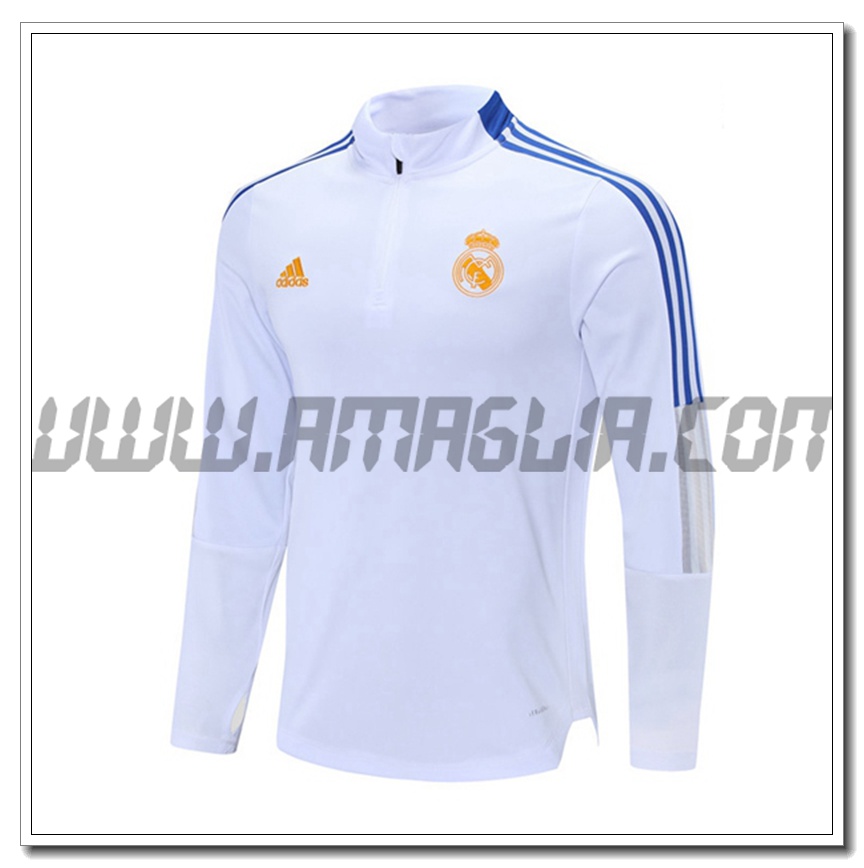 Felpa Allenamento Real Madrid Bianco 2021 2022