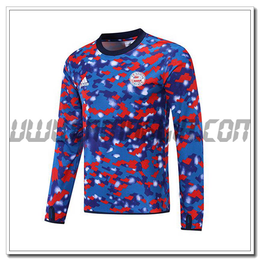 Felpa Allenamento Bayern Monaco Blu/Rosso 2021 2022