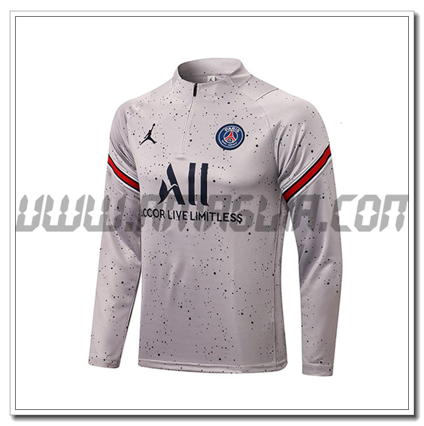 Felpa Allenamento Jordan PSG Grigio 2021 2022 -1