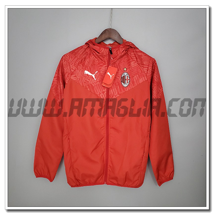 Giacca a Vento AC Milan Rosso 2021 2022