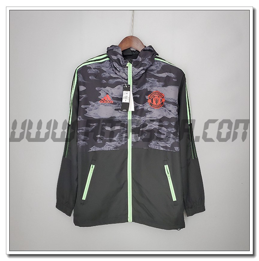 Giacca a Vento Manchester United Nero/Grigio 2021 2022