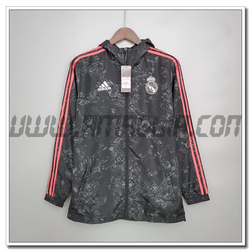 Giacca a Vento Real Madrid Nero 2021 2022