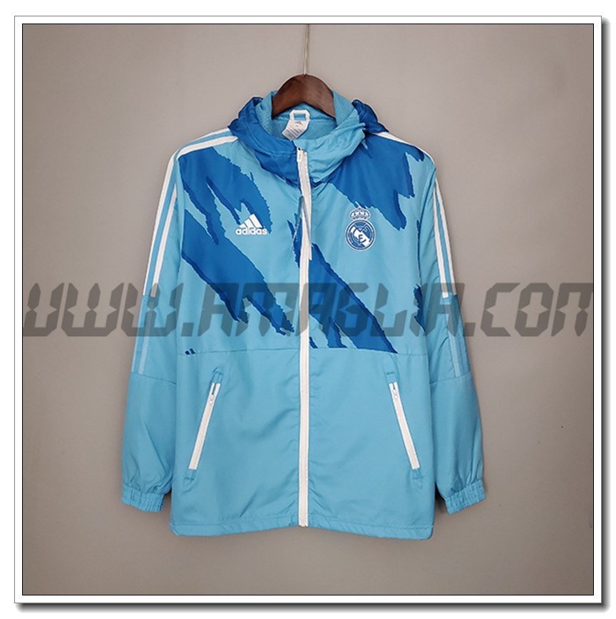 Giacca a Vento Real Madrid Blu 2021 2022