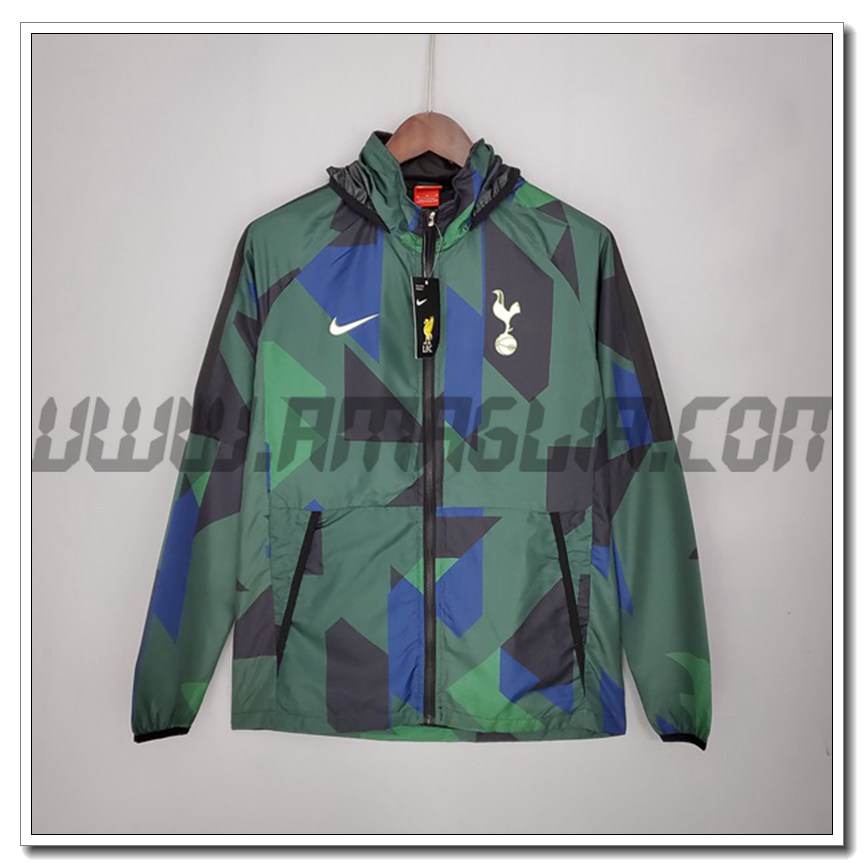 Giacca a Vento Tottenham Verde/Blu 2021 2022