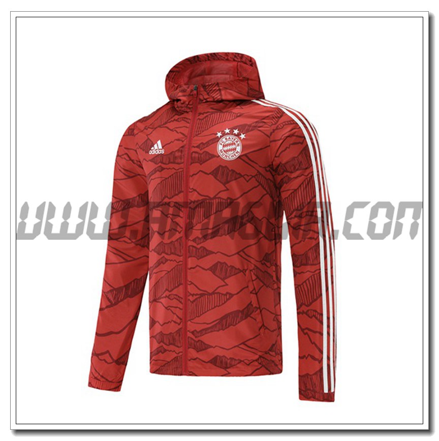 Giacca a Vento Bayern Monaco Bianco/Rosso 2021 2022
