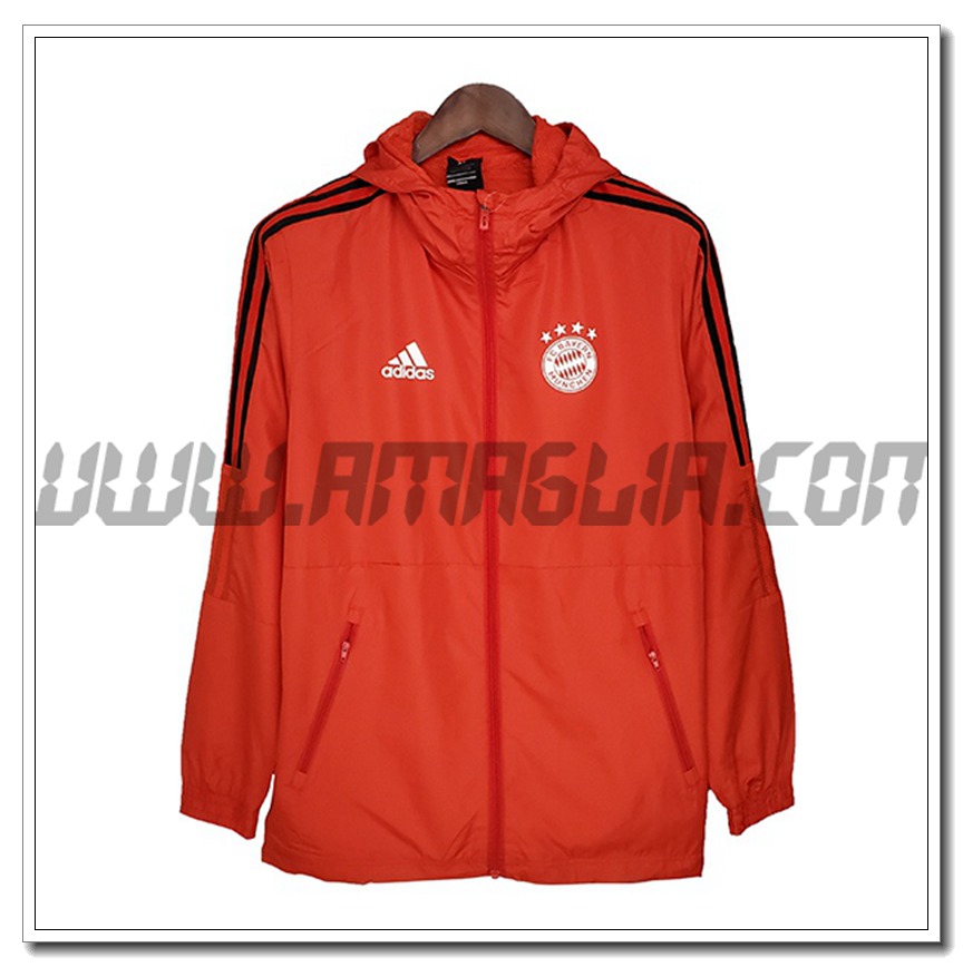 Giacca a Vento Bayern Monaco Rosso/Nero 2021 2022