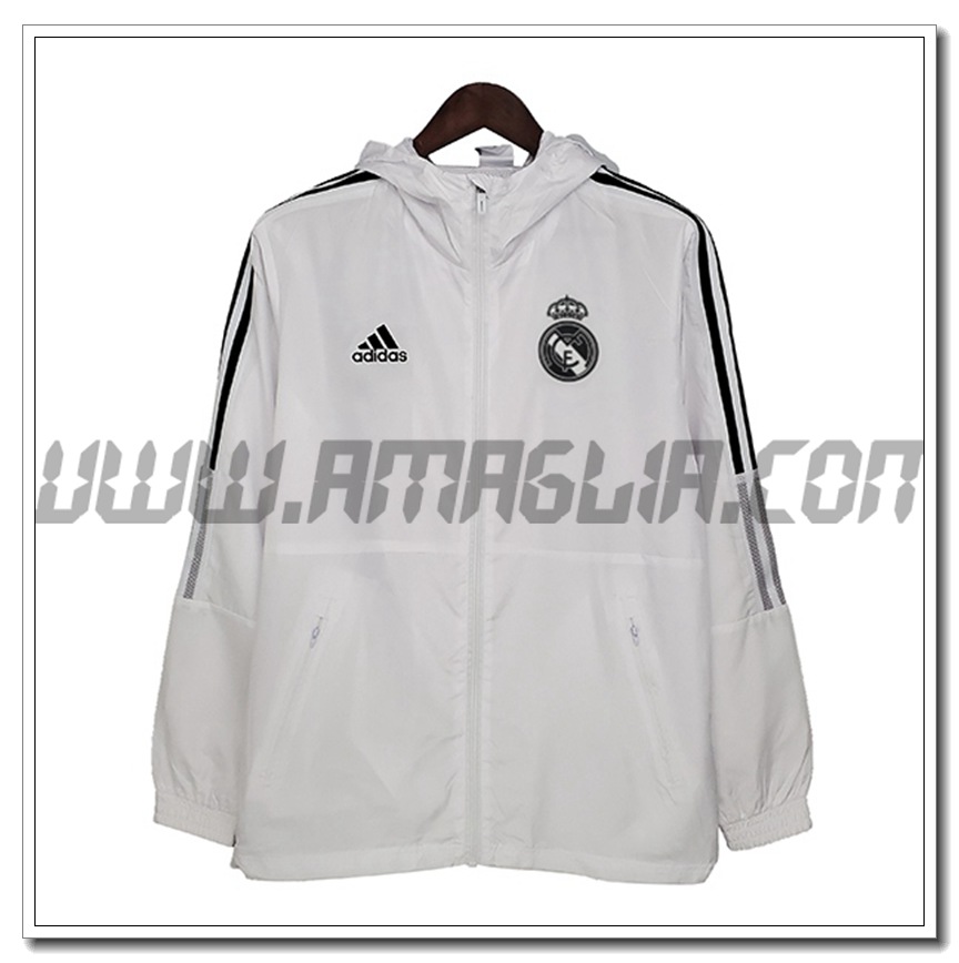 Giacca a Vento Real Madrid Rosso/Bianco 2021 2022