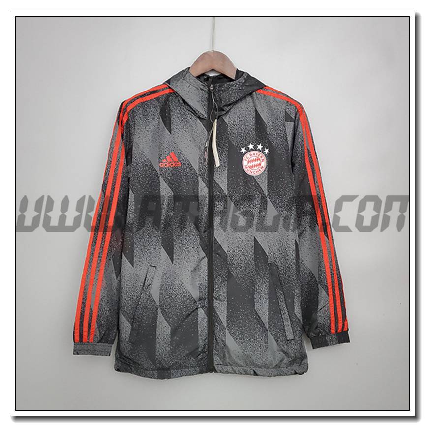 Giacca a Vento Bayern Monaco Nero/Grigio 2021 2022