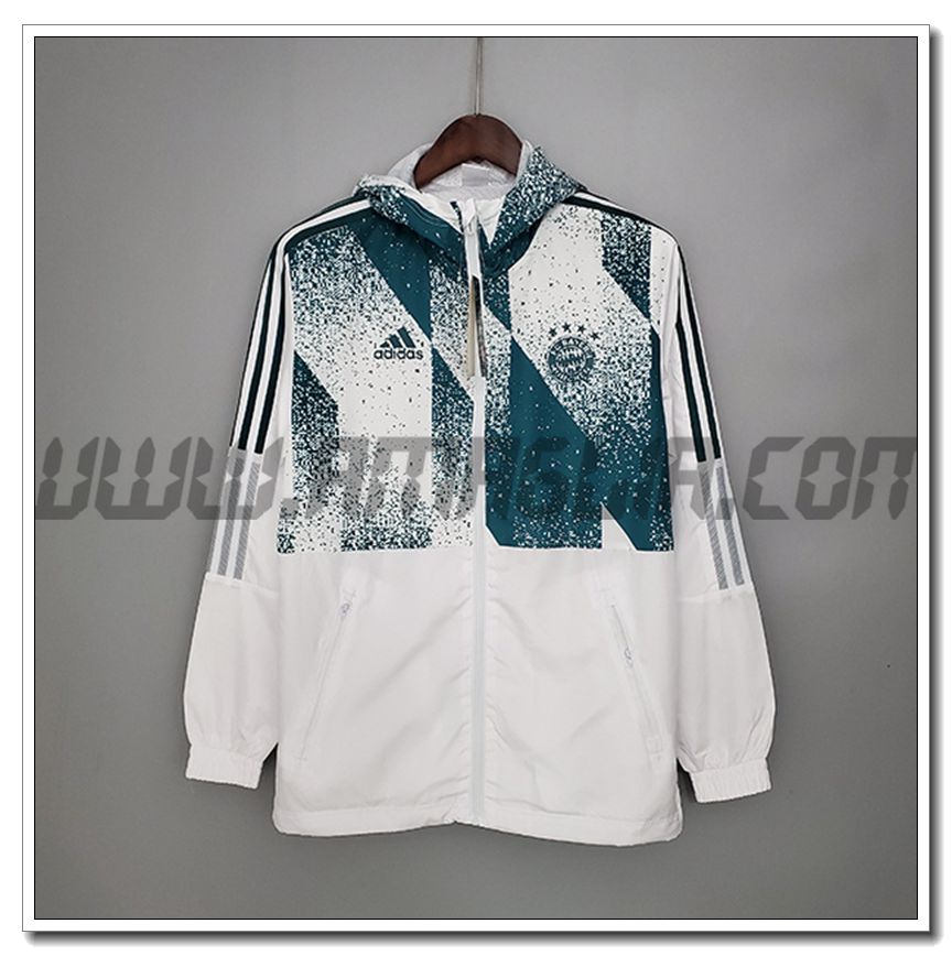 Giacca a Vento Bayern Monaco Bianco/Verde 2021 2022