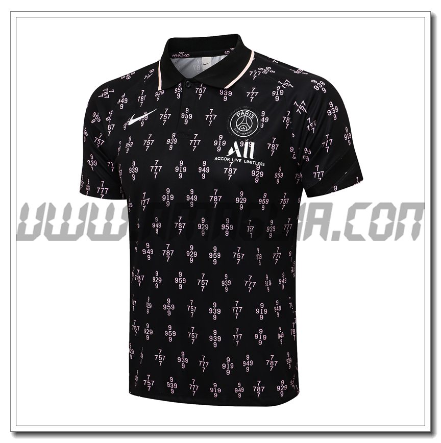 Maglia Polo Jordan PSG Nero 2021 2022