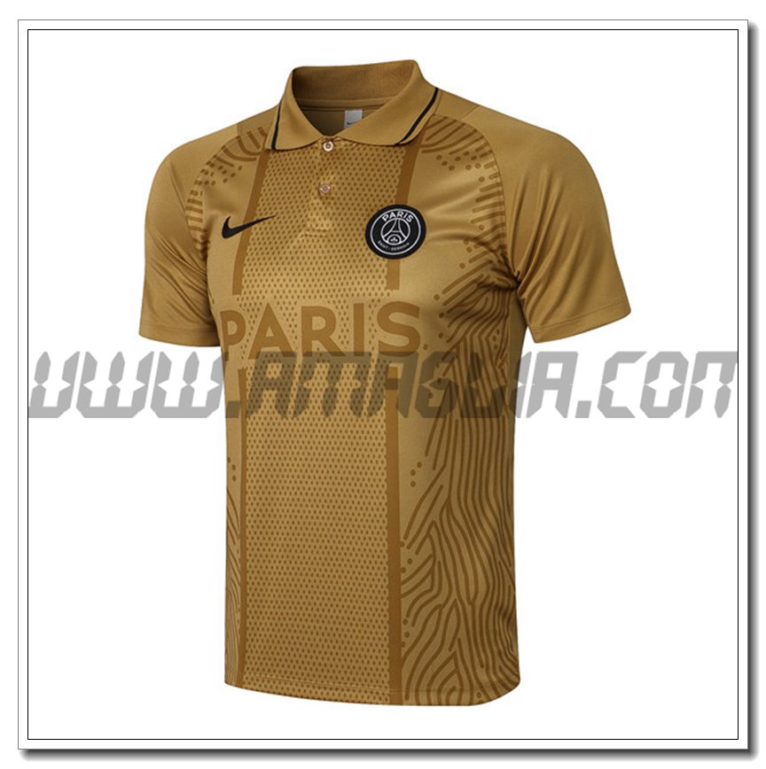 Maglia Polo PSG Giallo 2021 2022