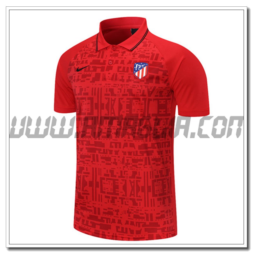 Maglia Polo Atletico Madrid Rosso 2021 2022