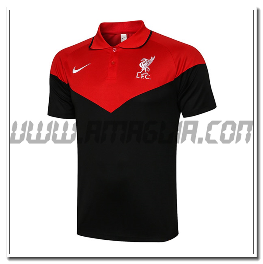 Maglia Polo FC Liverpool Nero/Rosso 2021 2022