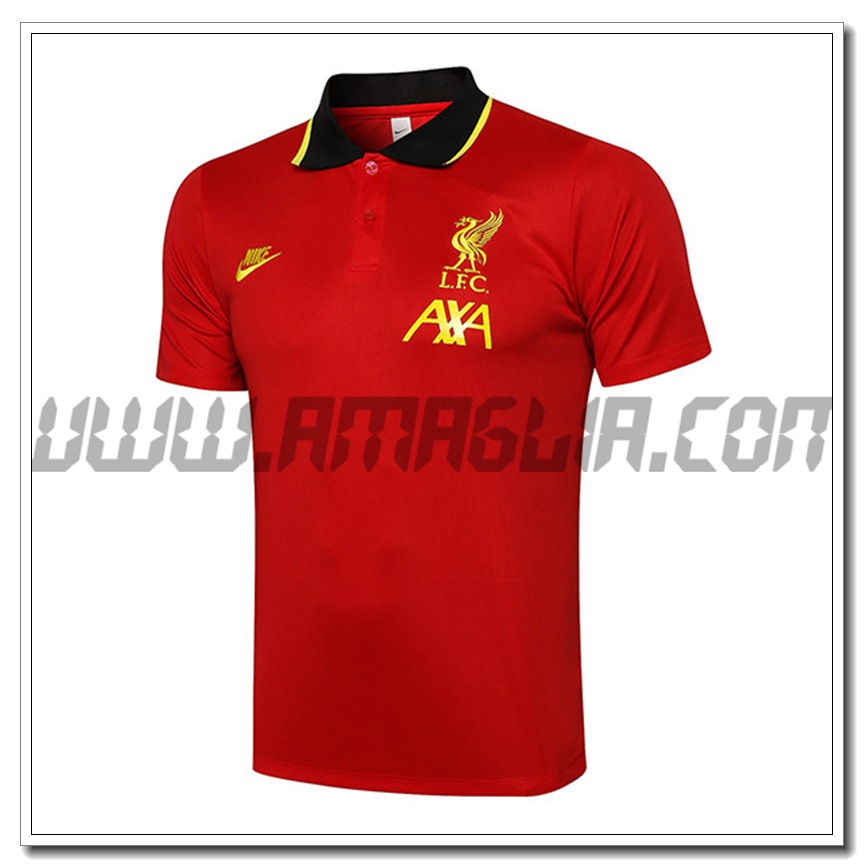 Maglia Polo FC Liverpool Rosso/Nero 2021 2022