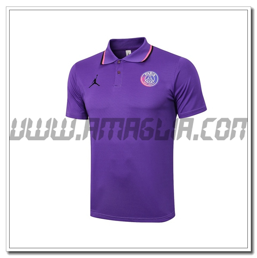 Maglia Polo Jordan PSG Violet 2021 2022