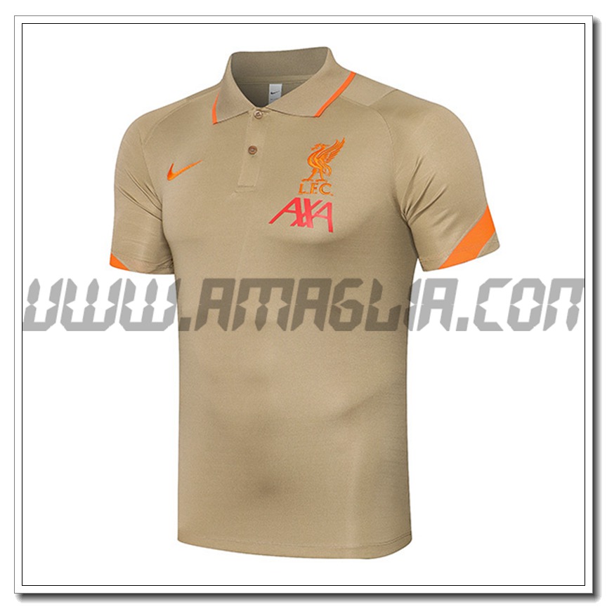 Maglia Polo FC Liverpool Marrone Chiaro 2021 2022